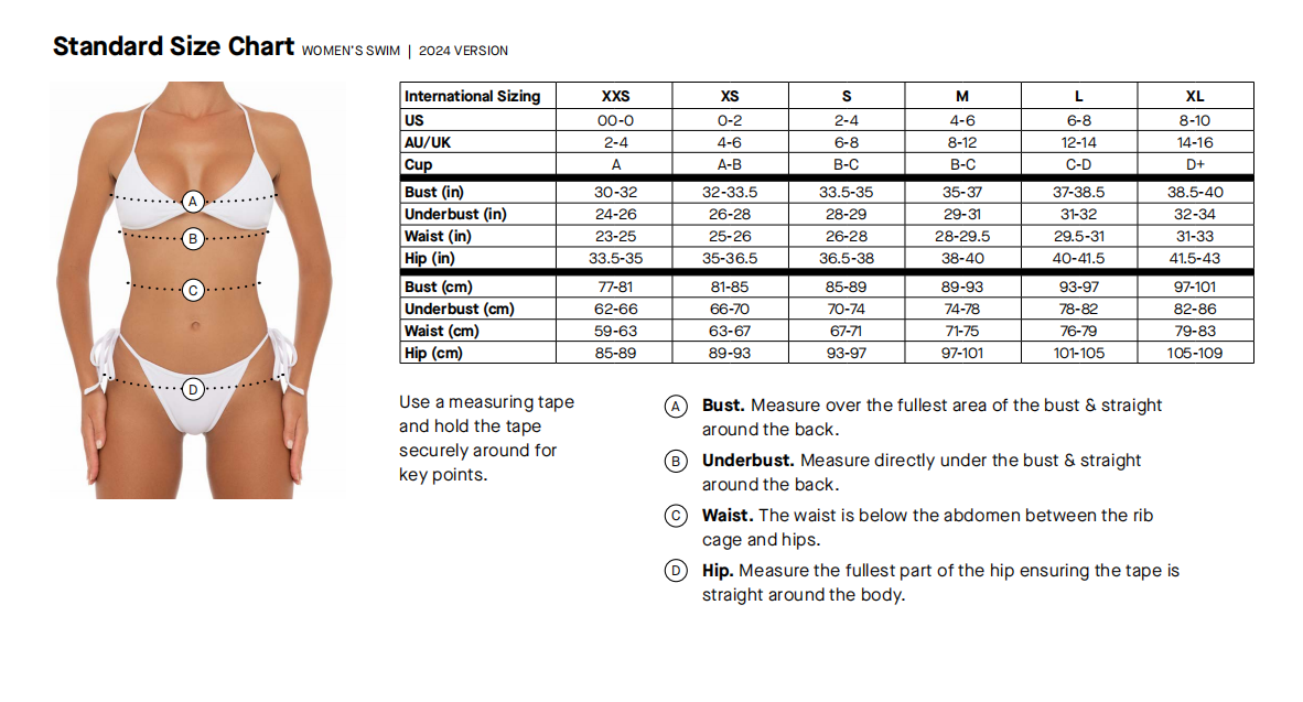 standard size chart